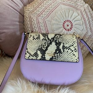 Lavender Leather Crossbody Bag